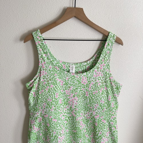 Fabletics Kleid Damen XXL* grün Blumen sportlich integrierter BH-Shorts Pickleball - Bild 2 von 17