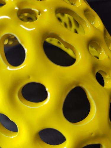 Yellow Ceramic Sculptural Centerpiece contemporary MCM Art ~ 14.5" - Picture 19 of 24