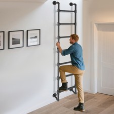 Wall Mounted 7 Steps Ladder For Attic Bunk Bed Metal Climbing Escape Step Ladder