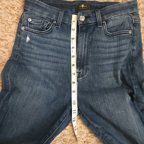 Pantalones de mezclilla ajustados de tiro alto 7 For All Mankind Aubrey para mujer 26 - Imagen 7 de 11