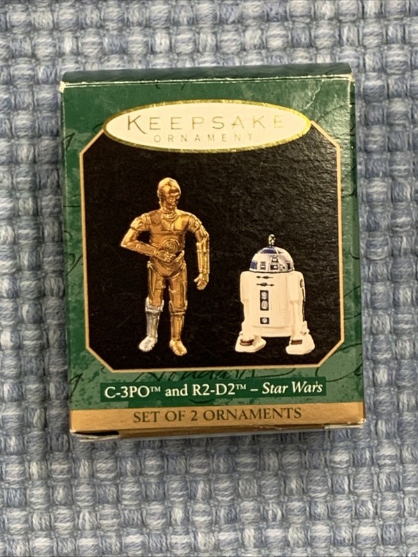 Hallmark Keepsake Star Wars C-3PO & R2-D2 Miniature Ornament VTG 1997 Christmas