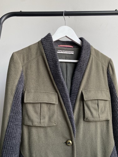 Kostas Murkudis New York Industries Women’s Cropped Wool Cashmere Blazer Size 44 - Picture 3 of 13