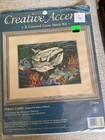 Creative Accents Dolphin Family cross stitch kit 1990s ocean sea Sherry Vintson