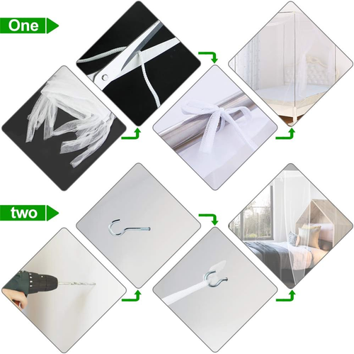 Zanzariera Letto Singolo Zanzariera Lettino Da Campeggio Con Kit Completo per La - Foto 4 di 12