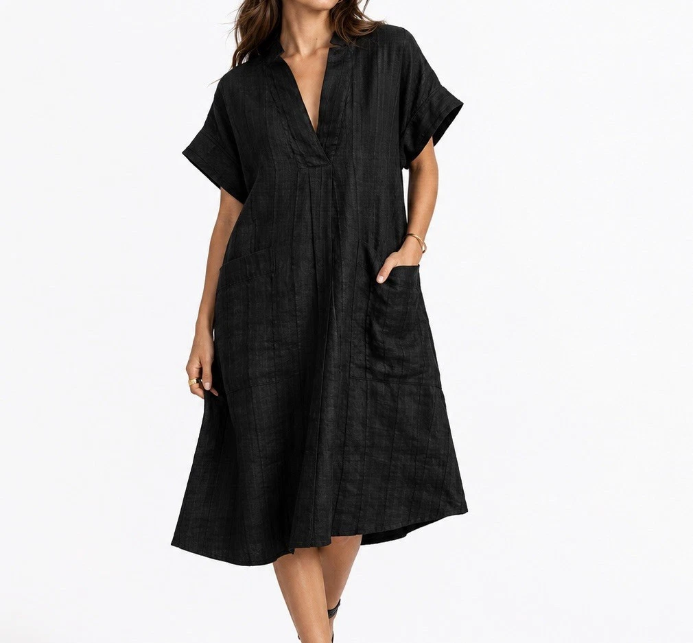 Banana Republic Laurel Linen Cotton Dress Cottage XXL Resort Relaxed Utility