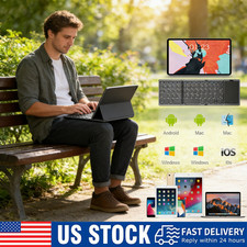 Mini Folding Wireless Bluetooth Keyboard With Touchpad for Laptop Tablet Phone