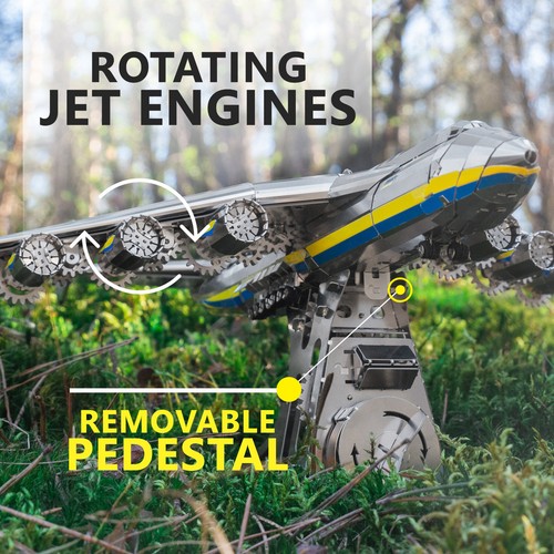 AN-225 MRIYA EMBELLISHED WITH SWAROVSKI® CRYSTALS mechanical DIY model kit - Picture 21 of 24