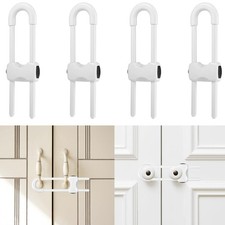 Cabinet Locks Baby Proofing, U-Shaped Child Proof Cabinet Locks, Adjustable C...