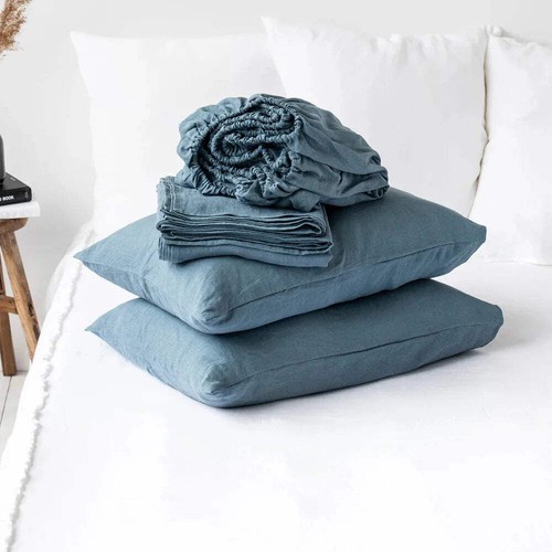 Pure European Linen Bed Sheets Set | Choice of Colors & Depth - Picture 47 of 64