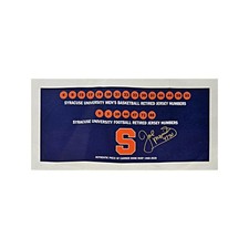 Joe Morris Syracuse Autographed Numbers Printed on Authentic Piece of Dome Roof
