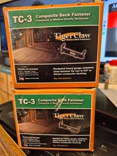 Tiger Claw TC-3S Hidden Deck Fasteners 2 Boxes /200 Stainless Steel Fasteners