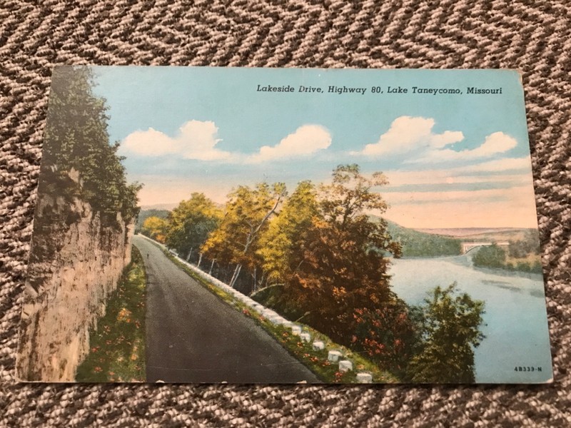 Antique Postcard - Lake Taneycomo, Missouri - free postage