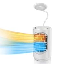 Electric Space Heater Ceramic Small Heater with LED Light, 500W Heater Fan 4 ...