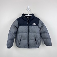 The North Face Kids Nuptse 700 Down Insulated Jacket Gray Black Boys 6