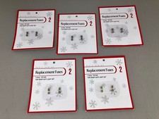 5 Pkg Good Tidings Replacement Fuses 5 AMP 125 Volts for String Christmas Lights