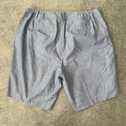 Talbots Shorts Womens 16W Blue Chambray Perfect Short Cotton Chino Summer Casual - Picture 7 of 7