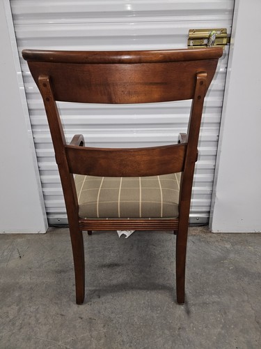 Ethan Allen British Classics Carved Arm Chair, Item #29-6401A in #260 Cinnabar A - Picture 7 of 18