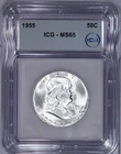 1955 Franklin Half Dollar 50C ICG MS65