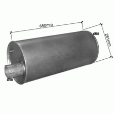 Silenziatore per IVECO EUROCARGO TECTOR BOX TRUCK / crew cabin 3.9 5.9 2000-