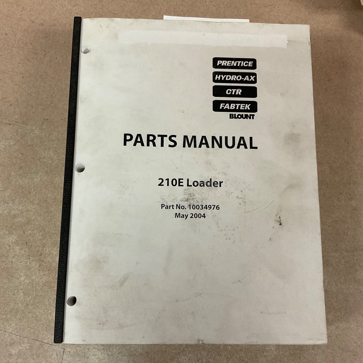 Prentice 210E KNUCKLE BOOM LOG LOADER CRANE PARTS MANUAL BOOK