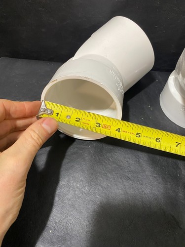 PVC Elbow Joint Charlotte 31-951 PVC-I 321 B lot of 2 white 45 degree hub to hub - Picture 8 of 10