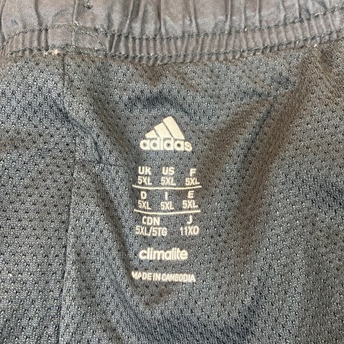 Adidas Track Pants Mens 5XL Black Zip Ankle 3 Stripes Climalite Athleisure - Picture 9 of 12