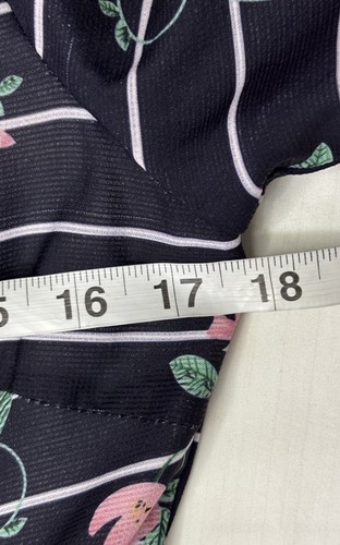 Dainty Jewells Women’s S Modest Floral Striped Lace Tiered Midi Dress Navy Pink - Picture 17 of 23