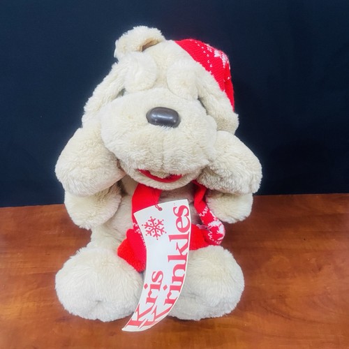 Commonwealth Kris Krinkles 1984 peluche Shar Pei perro objetivo Navidad etiquetas de colección - Imagen 1 de 11