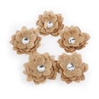 5 Pcs Natural Burlap Flowers Wedding Decorations for Tables Festival