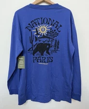 Parks Project National Parks Shirt Mens XL Blue Long Sleeve Bear Outdoors NEW