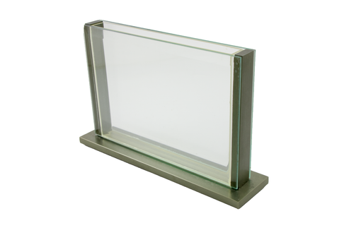 Handcrafted Stems Vases Rectangular Beveled Glass H3 Glass Vase - Picture 1 of 10