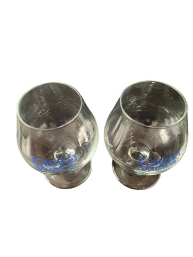 Lote de 2 vasos de brandy de vidrio transparente Romana Sambuca usados - Imagen 4 de 11