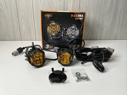 AUXBEAM V-ULTRA 3 pulgadas 108 W LED tirador lateral luces blancas con ámbar DRL EE. UU.