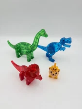 Magna Tiles Lot Dinosaurs Set 4 PCs Dino World Bundle Near Complete Tiger