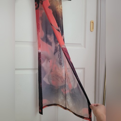 Maxi abito maglia trasparente Jaded London Valencia spacco alto nuovo senza etichette taglia 0 - Foto 10 di 15