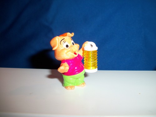 MAIALE con LANTERNA FISARMONICA cartone animato PIGONCINI ROSA minifigure Kinder sorpresa - Foto 1 di 4