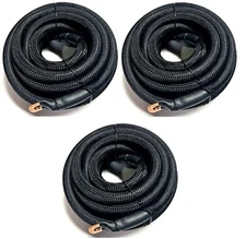BIG 3 Upgraded BLACK 1/0 AWG Gauge Copper Braided Sleeve Cable Alternator Wire