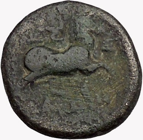 THESSALIAN LEAGUE Larissa 196BC Greek Coin ATHENA APOLLO Healer Cult   i43393 - Bild 2 von 4