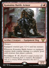 MTG Komainu Battle Armor  - Kamigawa: Neon Dynasty Commander #021