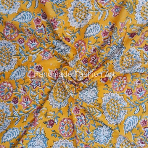 Indian Hand-block Fabric Scraps Pack for Crumb/Scraps Quilting 100% Cotton 1 Mtr - Picture 5 of 82