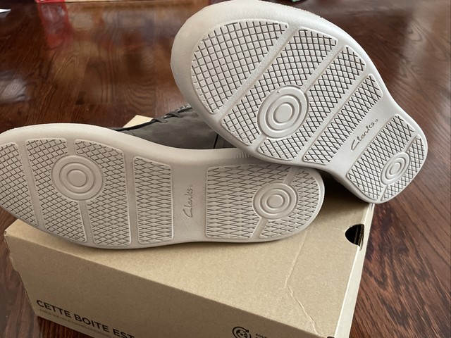 Clarks Men's Cambro Mid Chukka Boot Dark Grey Nubuck 9.5 for sale online | eBay