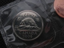 2006 Canadian Prooflike Nickel ($0.05) RCM Logo