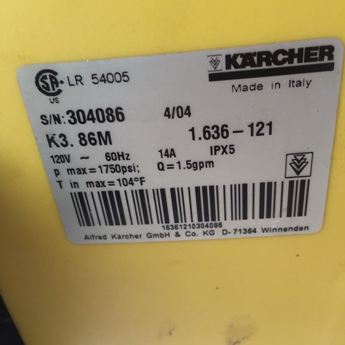 Karcher K3 86M Electric Power Pressure Washer 1750 PSI TruPressure - Picture 4 of 7