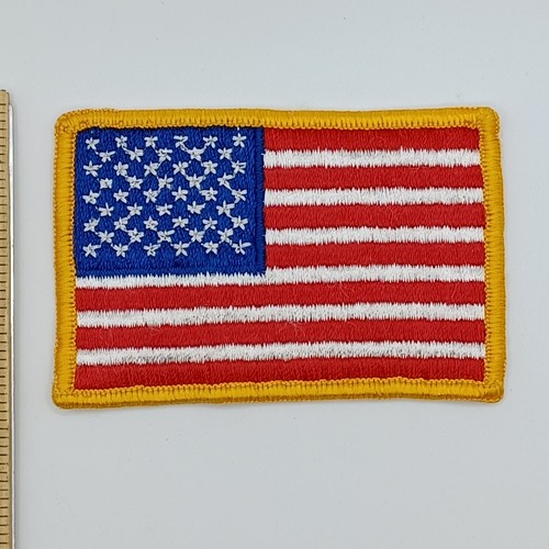 2 Embroidered USA Flag Uniform Shoulder Patch 3x2 inches Sew On Right Facing - Picture 7 of 9