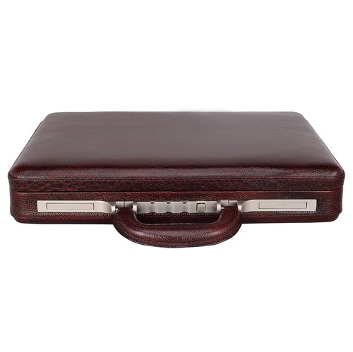 L V Leather Briefcase For Men Office Attache Case Hard Document Briefcase Bag - Picture 10 of 35