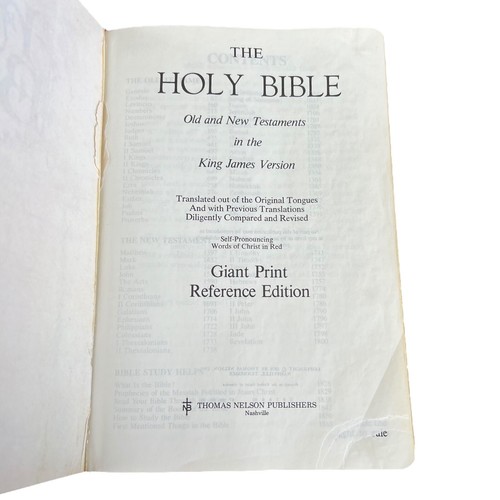 Vintage Heilige Bibel Jesus Gott Religion Kirchenanbetung Riesendruck King James 1976 - Bild 15 von 18