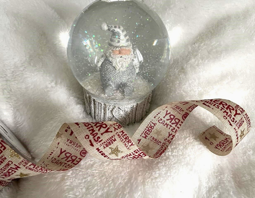 Bertie's Bow - MERRY CHRISTMAS Faux Burlap cut edge Ribbon - 38mm - 3 colours - Picture 13 of 17