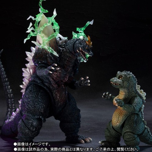 S.H. MonsterArts Space Godzilla & Little Godzilla Special Color Figur BANDAI JP - Bild 5 von 9