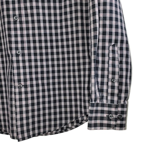 George Men’s Black, White, Red Plaid Long Sleeve Button Up, Size M 38-40 - Picture 3 of 11