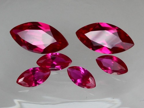Lab Created Ruby AAA 2mm to 14mm Synthetic Loose Gemstone Colours Red & Dark Red - Picture 47 of 92